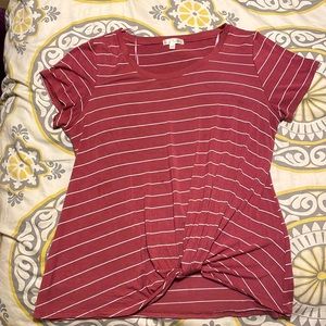 Levie Knot Front Knit Tee